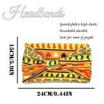SAWINDA Boho Elastic Headbands for Women (Set of 4)