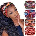 Wide Boho Headbands for Women - Pack of 4
