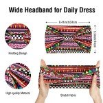 Wide Boho Headbands for Women - Pack of 4