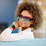 Hicarer 7-Piece African Print Poncho & Jewelry Set