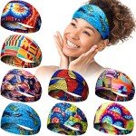 Boho Print Stretchy Headband Set for Women