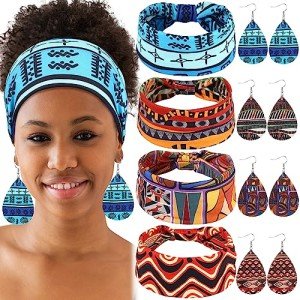 WILLBOND 4-Pc Boho Print Headband Set