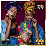 16 Pairs Juneteenth Map Round African Earrings