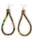 Colorful African Double Loop Hoop Earrings for Women