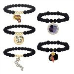 Beaded African Charm Bracelet for Women