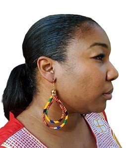 African-Inspired Women's Hoop Earrings in Vibrant Styles