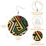 Lightweight Faux Leather Star Dangle Earrings