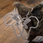 African Map Drop Earrings for Women’s Fashion