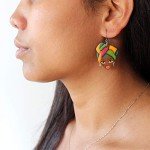 Handmade Wooden African Woman Earrings for Juneteenth