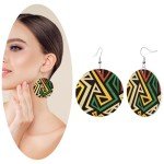 Lightweight Faux Leather Star Dangle Earrings