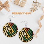 Lightweight Faux Leather Star Dangle Earrings