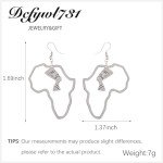 African Map Drop Earrings for Women’s Fashion