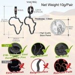 FaithHeart Black Africa Shaped Drop Earrings