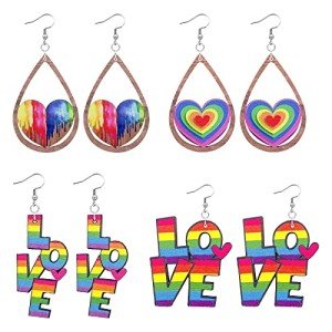 Rainbow Pride Earrings Set for Women