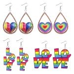 Rainbow Pride Earrings Set for Women