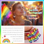 Rainbow Pride Earrings Set for Women