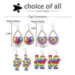 Rainbow Pride Earrings Set for Women