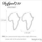 African Map Earrings for Stylish Women