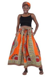 Satsuma Women's Embossed Dashiki Maxi Skirt Set