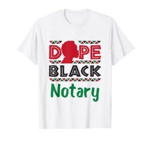 Stylish Black Afrocentric Notary Public T-Shirt