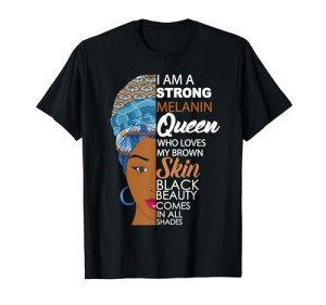 Melanin Queen Afrocentric Beauty Graphic Tee