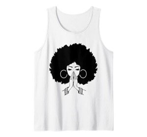 Afro Lady Pray Women's Tank Top