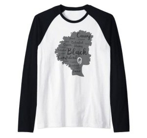Empowered Black Woman Afrocentric Baseball Tee