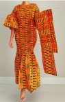Orange Kente Mermaid Dress for Women