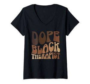 Afrocentric Melanin V-Neck T-Shirt for Women