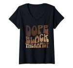 Afrocentric Melanin V-Neck T-Shirt for Women