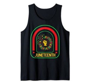Juneteenth Sunflower Afrocentric Freedom Tank Top