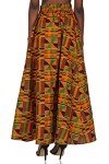 Kente Print Maxi Skirt with Headwrap for Women