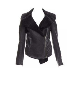 All Saints Nene Shearling Biker Jacket, Size 10