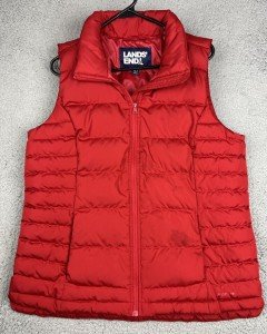 Red Insulated Puffer Vest for Women, Size Large