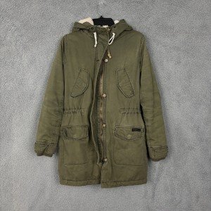 Olive Sherpa-Lined Hooded Jacket for Women