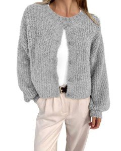 Women's Chunky Knit Button Down Fall Cardigan