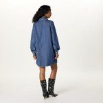 Katerina Classic Indigo Denim Shirtdress for Women