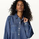 Katerina Classic Indigo Denim Shirtdress for Women