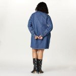 Katerina Classic Indigo Denim Shirtdress for Women
