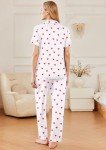 Ekouaer Women’s Soft Heart Print Pajama Set