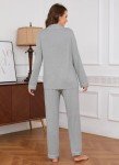 Cozy Women's Long Sleeve Pajama Set - Light Gray