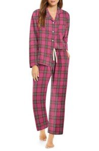 Ekouaer Women's Cotton Plaid Pajama Set