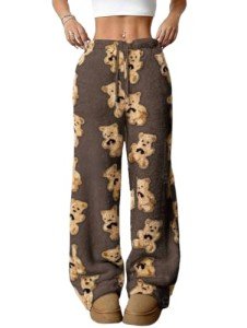 Cozy Women's Fuzzy Pajama Pants with Drawstring
