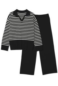 Stylish Pink Winter Sweater Set for Women