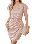 Grace Karin Ruffle Sleeve Sequin Party Dress