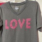 Bobbie Brooks Women's Love Gray/Pink PJs Set