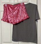 Bobbie Brooks Women's Love Gray/Pink PJs Set