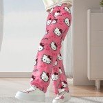 Kawaii Soft Pink Hello Kitty Pajama Pants