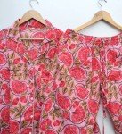 Floral Cotton Pink Women's Pajama Sleepwear Set