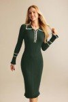 Grace Karin Women's Midi Button V Neck Sweater Dress